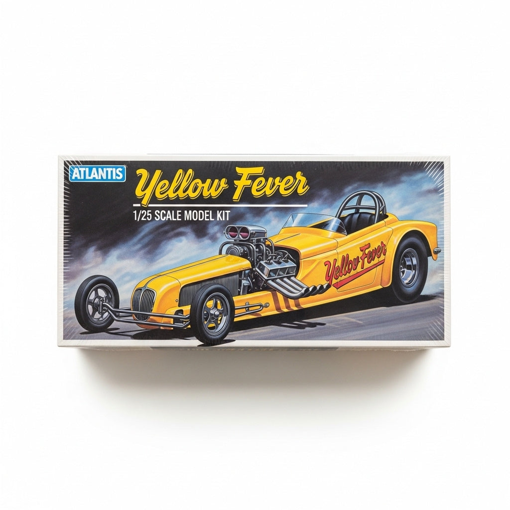 Atlantis 1/25 Yellow Fever Dragster Model Kit, yellow body