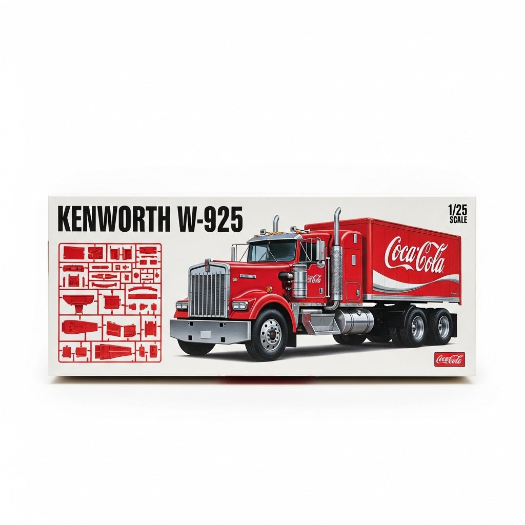 1/25 Kenworth W-925 Coca-Cola semi truck plastic model kit