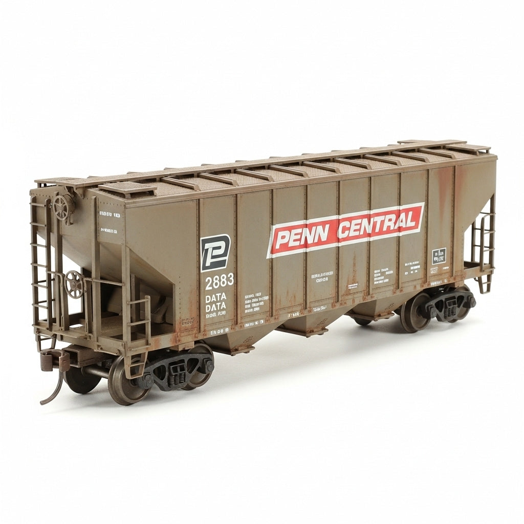 Athearn HO Penn Central PS-2 3-Bay Covered Hopper Train Car