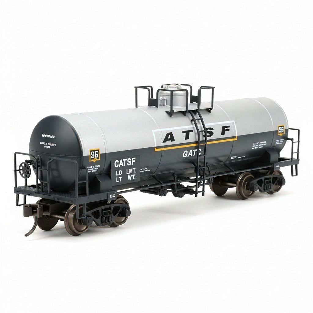 HO Scale ATSF GATC Diesel Fuel Tank Car on tracks