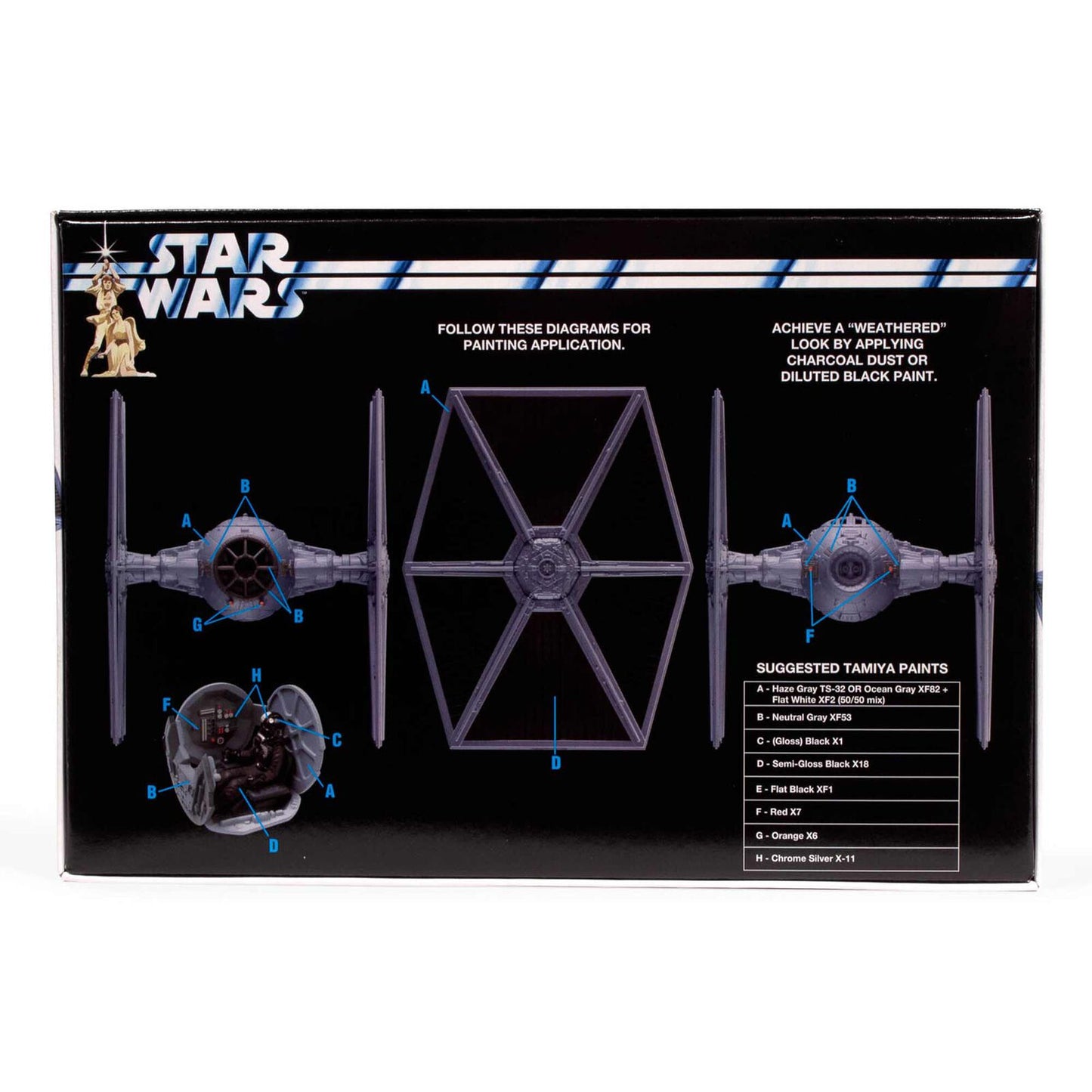 Star Wars TIE Fighter model kit 1/48 scale with clear canopy, detailed styrene construction, by TheHobbyBench.com