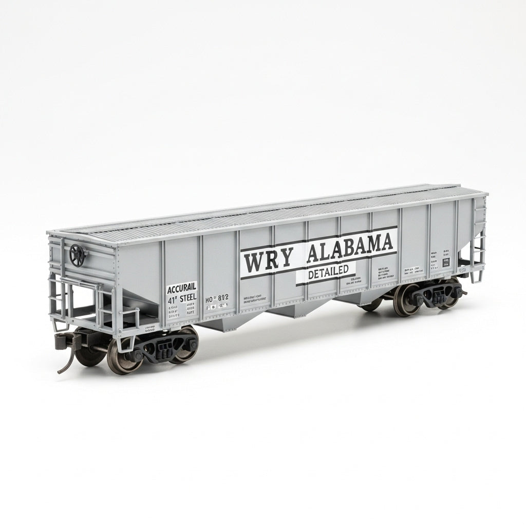 Accurail HO Scale 41' Steel Gondola Kit, WRY Alabama detailed