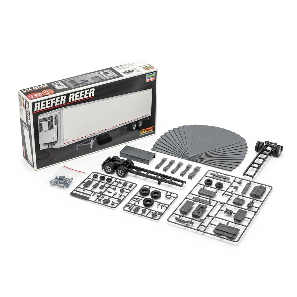 1/24 scale reefer semi trailer plastic model kit