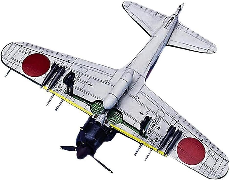 1/72 scale Academy Mitsubishi A6M5c Zero-Sen Type 52c plastic model kit with red circular insignia and detailed features.