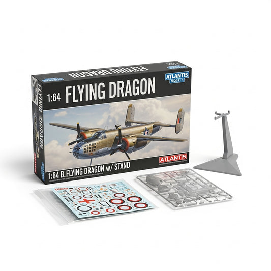 Atlantis Models 1:64 B-25 Flying Dragon model kit with stand