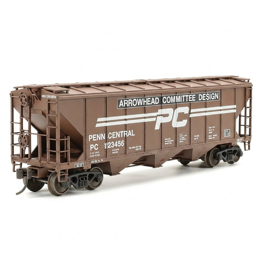 HO Scale Penn Central Hopper Car with Arrowhead Committee design