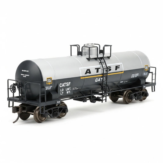 HO Scale ATSF GATC Diesel Fuel Tank Car on tracks