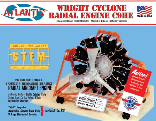 Atlantis 1:12 Wright Cyclone 9 Radial Engine STEM Model Kit