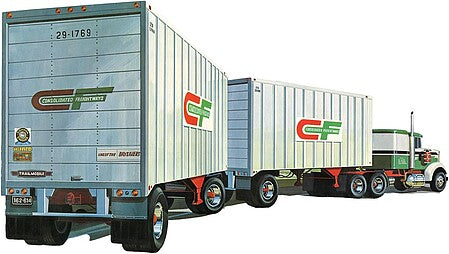 AMT 1/25 Double Header Tandem Van Trailers Plastic Model Kit
