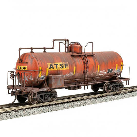 HO Scale ATSF reclaimed diesel tank car model