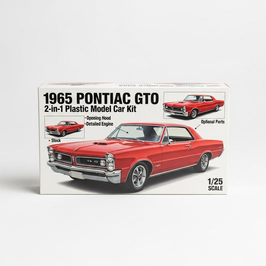 1965 Pontiac GTO 2-in-1 plastic model car kit