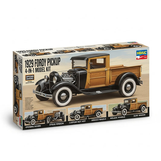 1929 Ford Woody Pickup 4-in-1 Model Kit