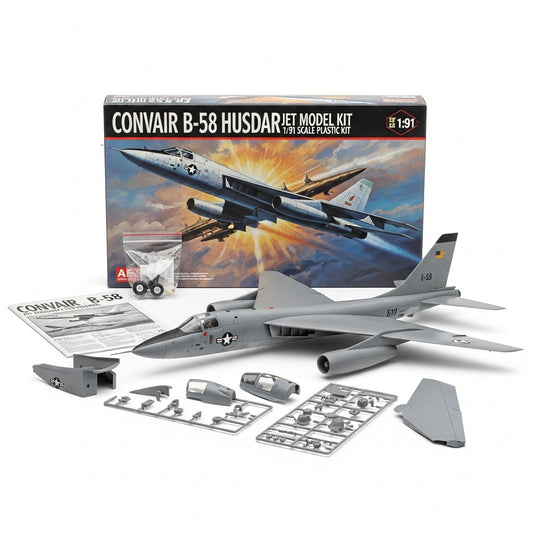 Convair B-58 Hustler jet model kit, 1/91 scale plastic