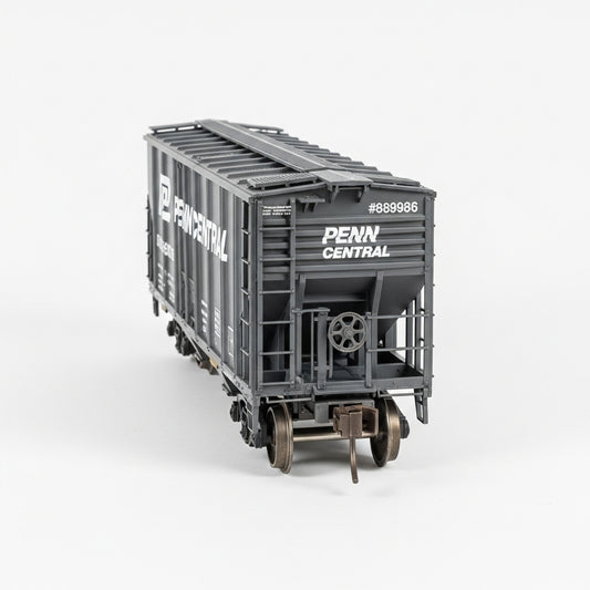 HO Scale PS-2CD Covered Hopper train car, Penn Central #888986